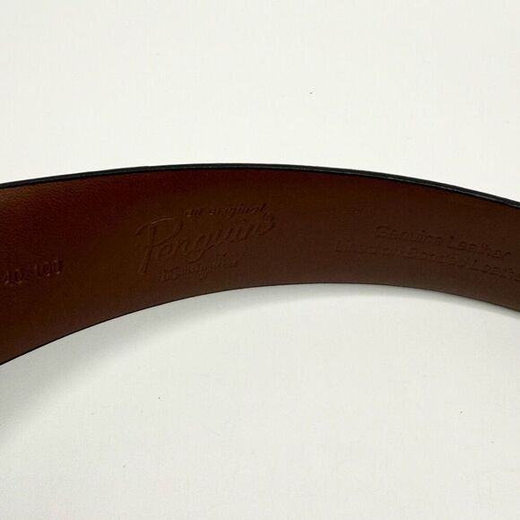Original Penguin Cognac Leather Belt NEW - Men’s US L - Picture 5 of 8